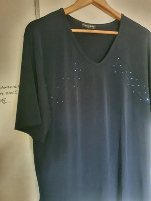 Blouses like new in large sizes, black and blue