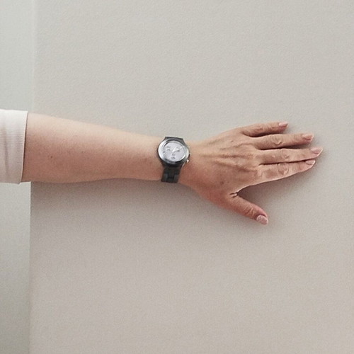 Swatch Irony diaphane gray used, steel bracelet and dial