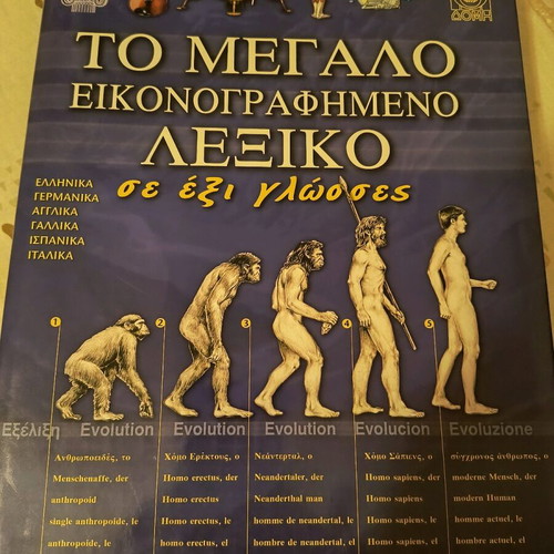 Large illustrated dictionary in six languages like new