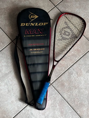 Dunlop Max Longbody Premium Squash Racket like new with case and ball