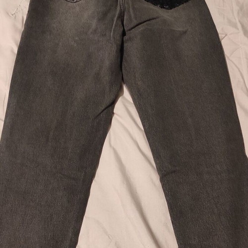 Black sequin jeans like new, high waist, full length, size S