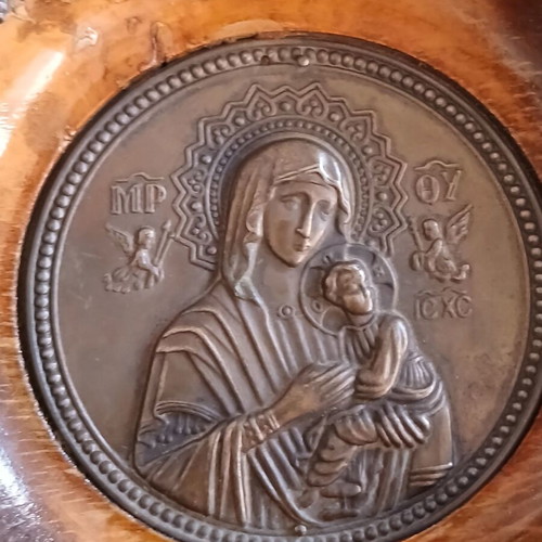 Icon of Panagia Mitir Theou 10x10 cm like new