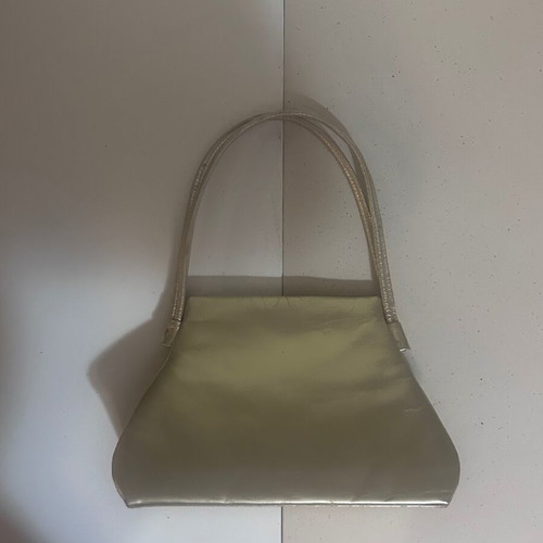 Vintage Y2K Gold Metallic Structured Clutch like new