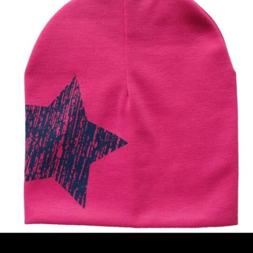 Cotton baby beanie hats with graphic prints
