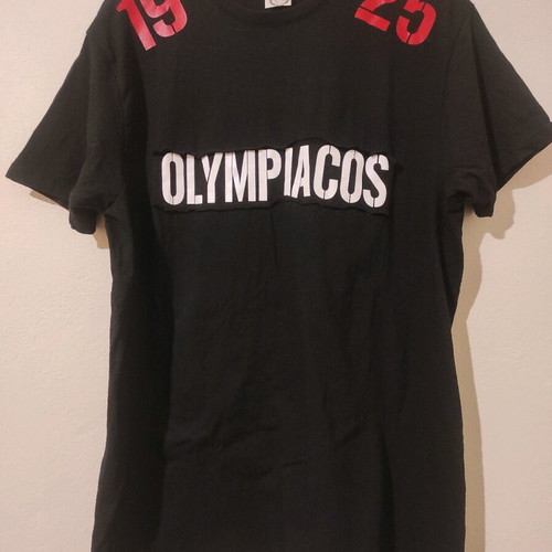 Black Olympiacos short-sleeve shirt like new, authentic PAE Olympiacos product
