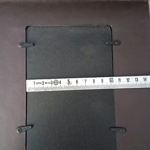 Photo frame with dark brown leatherette like new