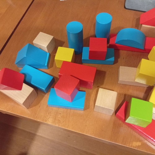 Hape wooden blocks used, set of 48
