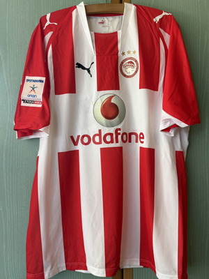 Olympiakos Matchworn Jersey used, size large, authentic