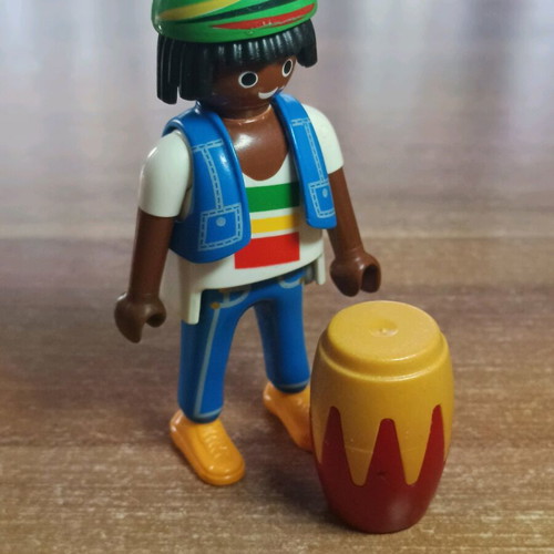Playmobil Jamaican Drummer Figure like new