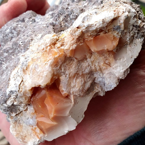 Orange opal from Lesvos island new
