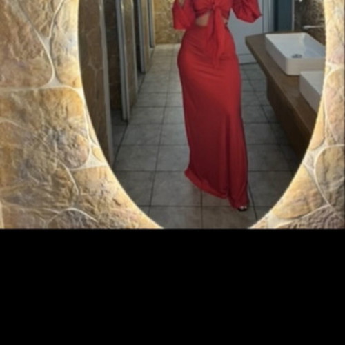 Red skirt and top set
