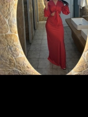 Red skirt and top set