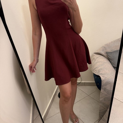 H&M Burgundy sleeveless dress with back zipper