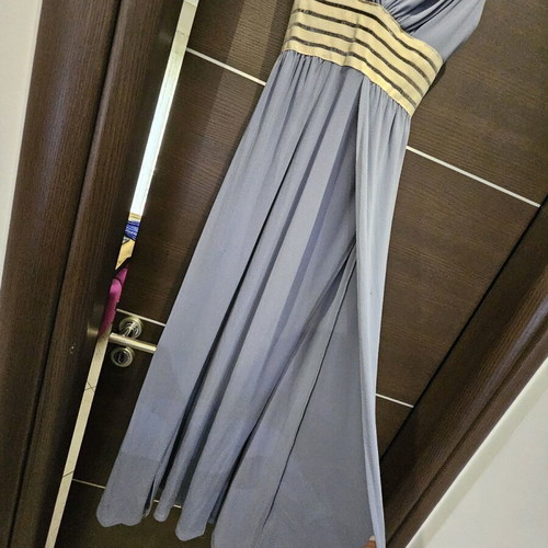 Be You women's dress like new, blue with gold transparency, size S