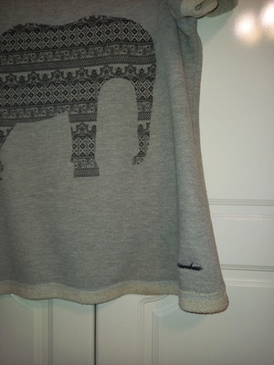 Cotton blouse L used, gray