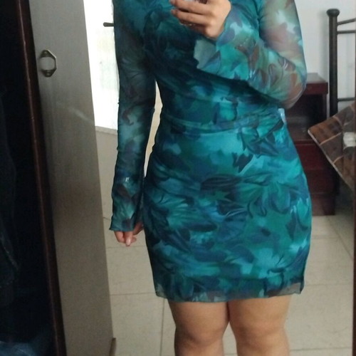 Summer dress new, blue and green, sizes S and M