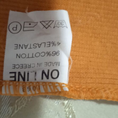 On Line women's blouse used, orange, medium to large size