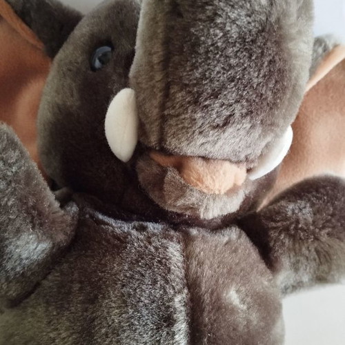 Animal hand puppets used, pack of 3, 32-38 cm