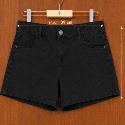 Stradivarius black cotton shorts like new, size S
