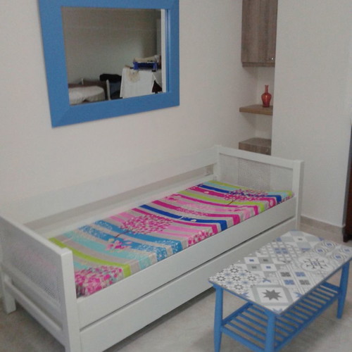 Double wooden sofa bed used