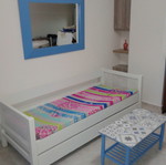 Double wooden sofa bed used