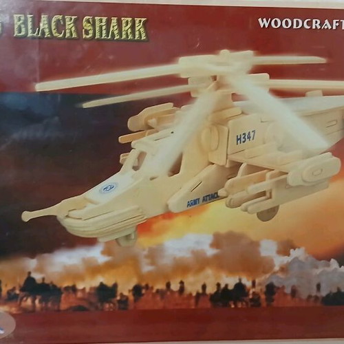 Wooden construction kits KA-50 Black Shark, Ford V8, F-20 new, set of three