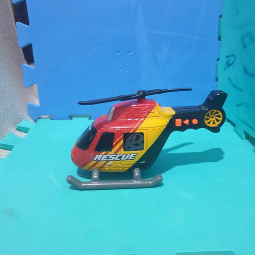 Toy vehicles used with sounds and lights, 2 cars and 1 helicopter