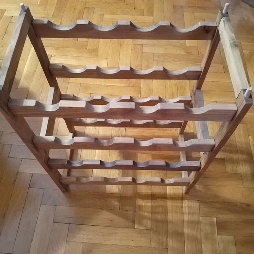 Bottle rack like new, modular wooden stand