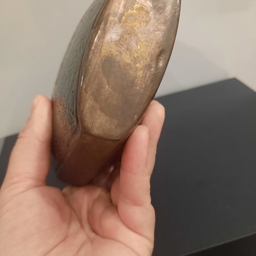 Vintage brass decorative vase used with embossed bird design