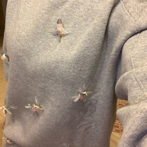 Edited dress sweatshirt with sequins new, size L