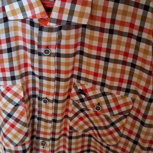Berto Lucci checked shirt XXL slim fit like new, multicolor