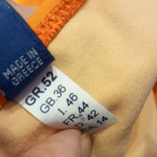 Swimsuit new made in Greece XL, multicolor orange