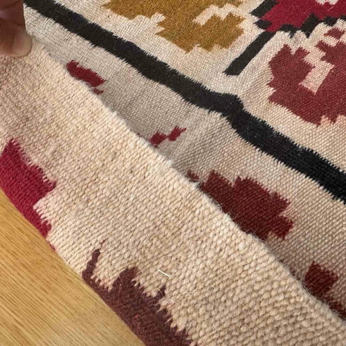 Vintage Kilim rug, wool and cotton, traditional design