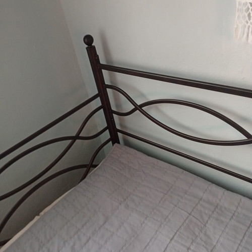 Iron sofa bed, solid frame, fits single mattress 200x90 cm