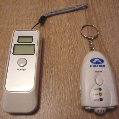 Alcohol Tester Set like new with keychain and portable device