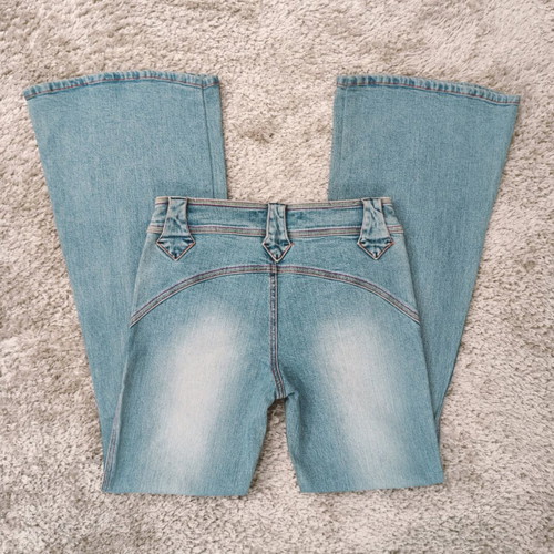 Miss Selfridge low-rise jeans like new, size S or XS, blue turquoise
