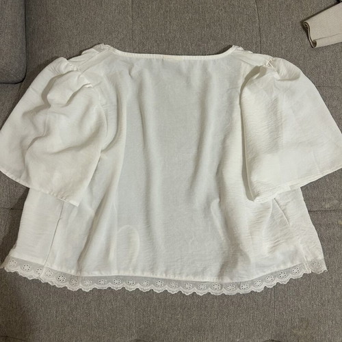 Jdy summer top, white, lace trim