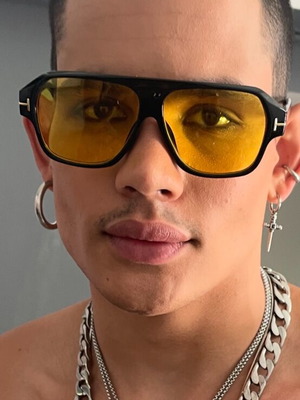 Pervedere Yellow Sunglasses Like New, Unisex with Black Frame