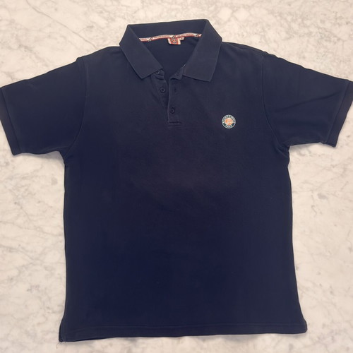 Roland Garros Polo Shirt used, size M, navy and black