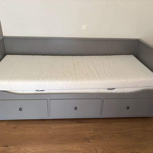 Sofa bed with mattresses and 3 drawers, like new