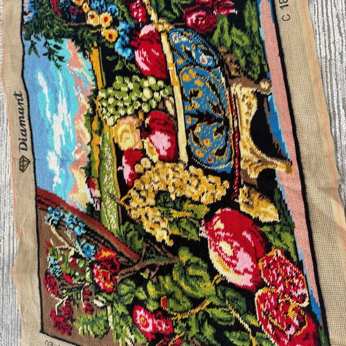 Diamant embroidery used 60x80 with pomegranates and landscape