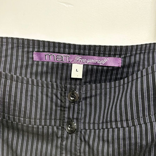 Striped blouse shirt Mat like new, size L, black and gray