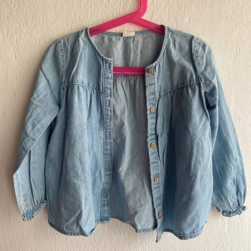 H&M denim blouse for girl 3-4 years like new, 100% cotton