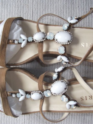 Earis platform sandals used, brown, size 37, 2000-2010 decade