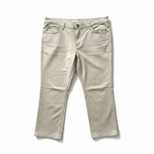 Frank Walder Beige Cropped Trousers, Size 48