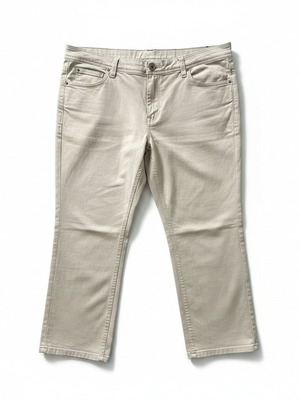 Frank Walder Beige Cropped Trousers, Size 48