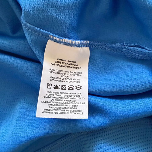 Nike kids sleeveless basketball hoodie shirt like new, size L, blue