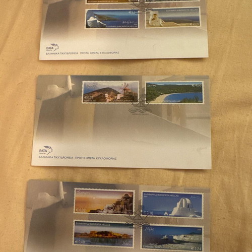 ELTA First Day Covers Greek Islands set of 3 2006 like new