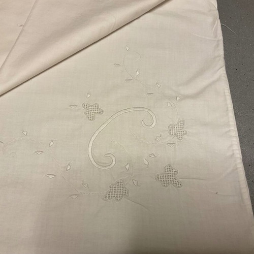 Set of two vintage 40s/50s handmade embroidered pillowcases used