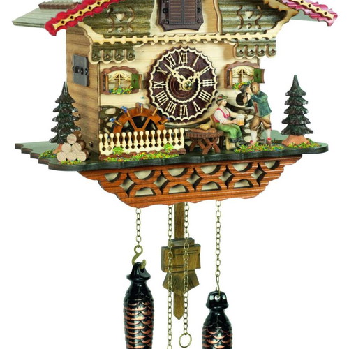 Cuckoo wall clock analog new with handmade alpine house design 27cm